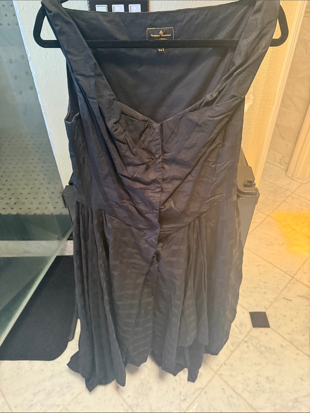 Vivienne Westwood Black Asymmetrical Handkerchief Dress